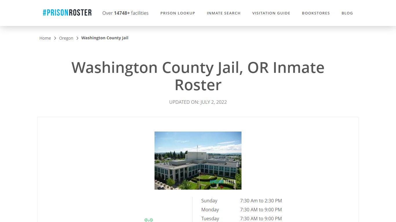 Washington County Jail, OR Inmate Roster - Prisonroster
